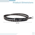 thumbnail image 4 of Women's Double Wrap Studded Belt, 66.1 in / 168 cm Long, Punk Waist Belt, Fashionable Skinny Belt, Classic Black Leather Belt, 4 of 5