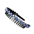 thumbnail image 3 of Bradem No-Slip Plastic Teeth Headbands Shiny Flower Hair Hoops,Hair Accessories for Women & Girls, 3 of 4
