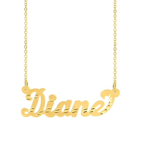 Personalized Name Necklace with Diamond Cut