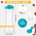 thumbnail image 2 of 2 Set Plastic Salt and Pepper Shakers Hourglass Salt and Pepper Shakers with Lids Large Covered for Camping Outdoor Lunch Home Kitchen Restaurant(Ocean Blue), 2 of 6