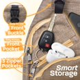 thumbnail image 3 of Mochila Nupouch, antirrobo, bandolera, gris, 3 of 7