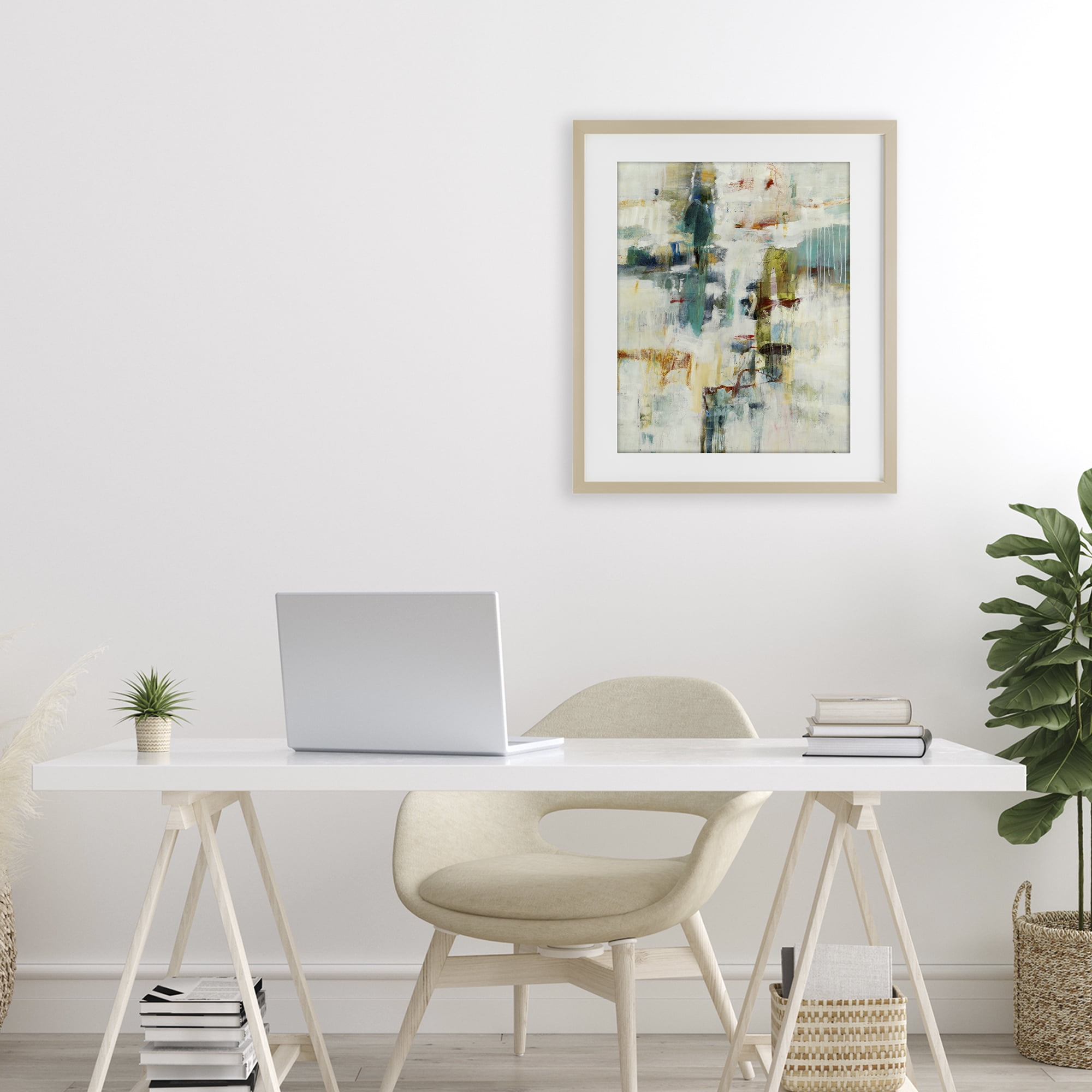 Stupell Industries Dynamic Paint Drips Birch Framed Print Under Glass, design by Lisa Ridgers