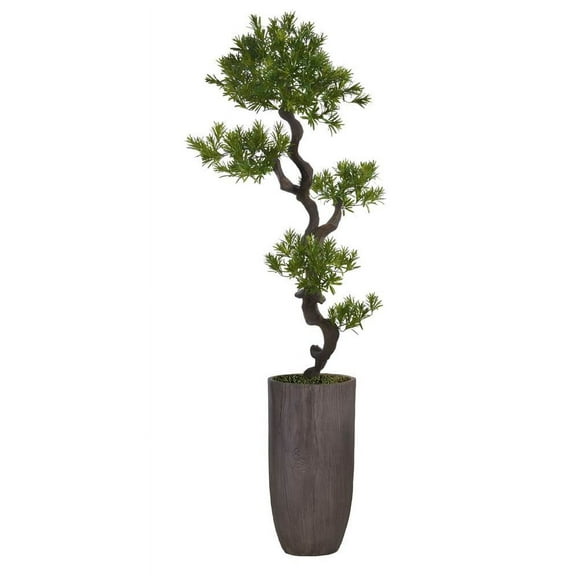 Vintage Home Artificial Faux Real Touch 74" Tall Yacca Tree And Resin Planter