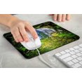 thumbnail image 4 of Rainforest Mouse Pad,Green Tropical Plants and Waterfall Mouse Pad,Washable Square Cloth Mousepad for Office Laptop,Non-Slip Rubber Base Mouse Pads for Wireless Mouse,Computer Mouse Pads for Desk, 4 of 4