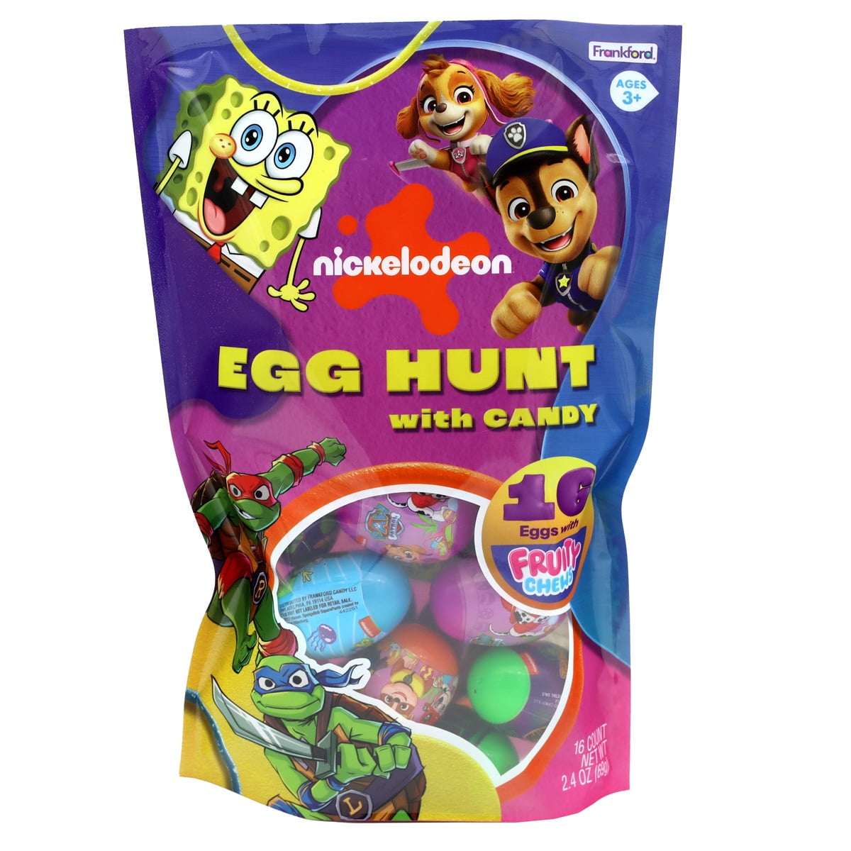 Wonka Easter Kids Prefilled Golden Egg Hunt Candy Filled Eggs, 3.4