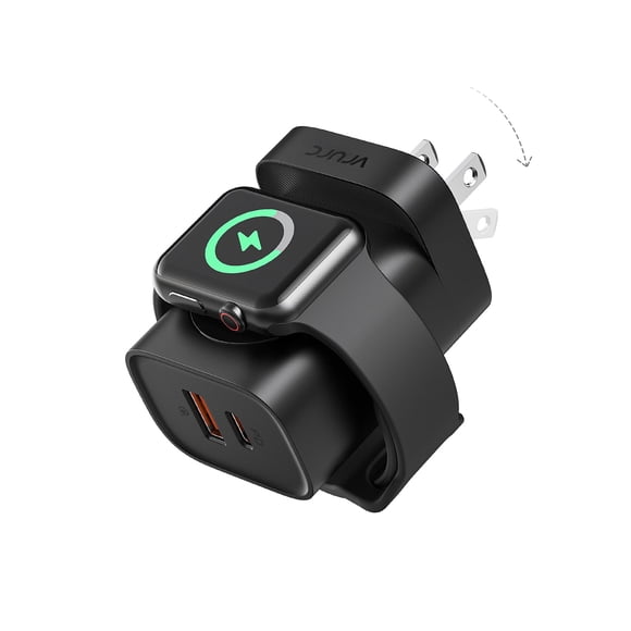 Cargador VRURC para Apple Watch con PD de carga rápida de 20 W, negro