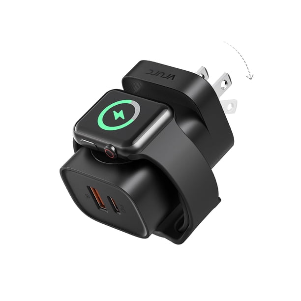 Cargador VRURC para Apple Watch con PD de carga rápida de 20 W, negro