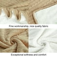 thumbnail image 3 of Ntbay Cotton Cable Knit Sherpa Twin Blanket for Couch, Soft Warm Fleece Knitted Throw for Bed, Sofa, Chair - Extra Cozy, Machine Washable, Comfortable Home Decor, 60"x80", Khaki, 3 of 5