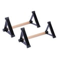 thumbnail image 3 of DimyFew 2Pcs Wood Push up Handstand Non Slip Base Parallel Heavy Duty Push up Stands for Black, 3 of 8