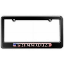 Freedom, USA Country Flag License Plate Tag Frame, Multiple Colors