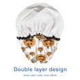 thumbnail image 4 of Shower Caps,Halloween Simple Pumpkin Pattern Waterproof Shower Cap for Women 4 Pieces,Double Reusable Hair Cover for Shower PEVA Elastic Stretch Hem, 4 of 7