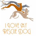 thumbnail image 2 of CafePress - I Love My Rescue Dog -  Round Wood Ornament 4", 2 of 2