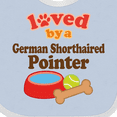 thumbnail image 4 of Inktastic German Shorthaired Pointer Loved by Boys or Girls Baby Bib, 4 of 4