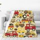 thumbnail image 1 of Fotbe Vehicles Manta de Franela Acolchonada con Estampado, Súper Suave y Esponjosa, Extra Grande para Sofá, Cama, Uso Todo el Año-50"x40", 1 of 7