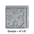 thumbnail image 1 of FASÄDE Traditional Style 10 Decorative Vinyl Backsplash Panel in Argent Silver (6X6 Inch Sample), 1 of 4