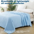 thumbnail image 2 of Cooling Comforter Twin Size, Double-Sided Cold Tech Fabric Quilted Bed Comforters Cooling Blanket for Hot Sleepers, Breathable Lightweight Summer Bedding, All-Season Ice Blanket, Blue, 2 of 16