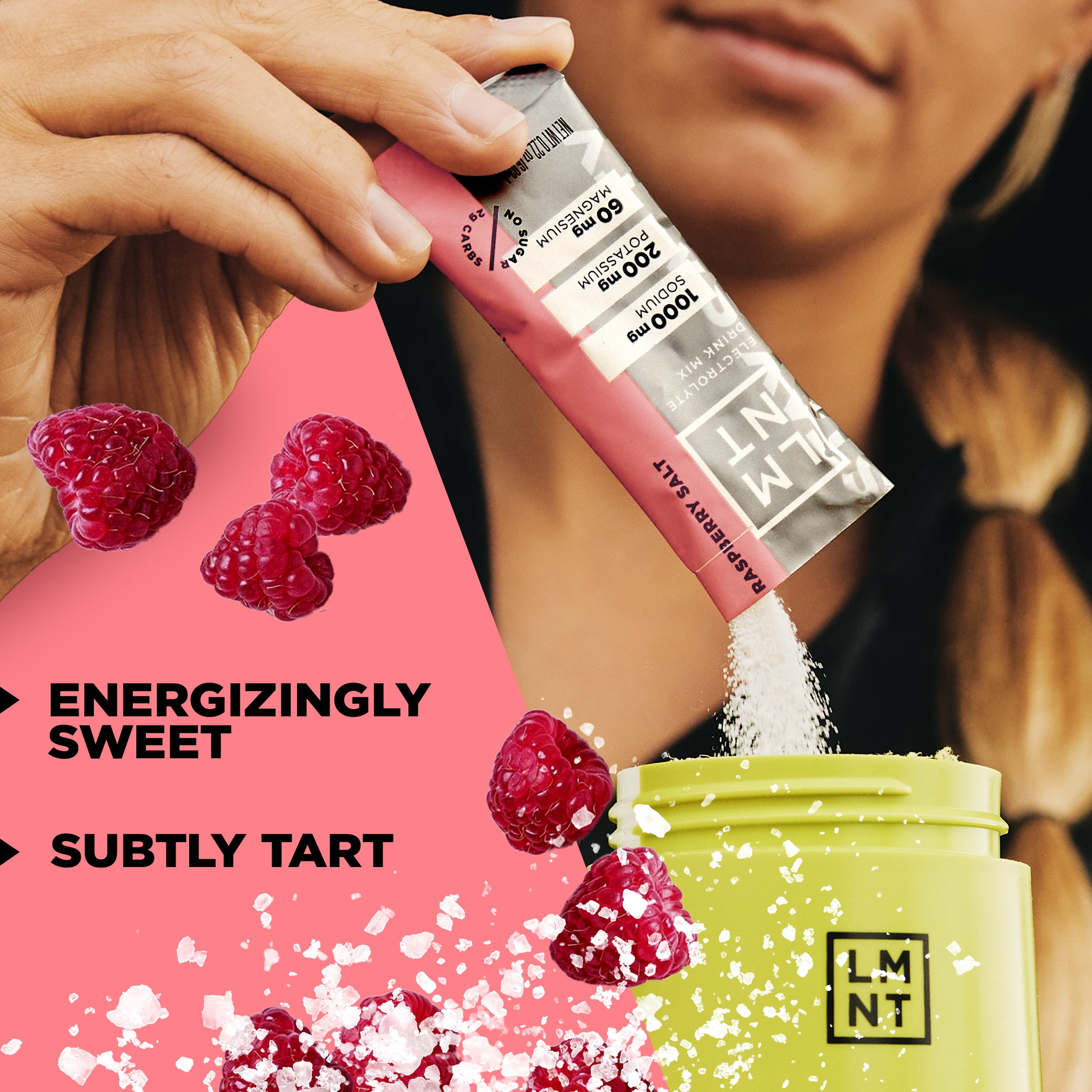 LMNT Zero Sugar Electrolyte Drink Mix - Raspberry - 12 Count