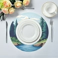 thumbnail image 5 of 15.4inch Round Placemats, DIY Printing Design, Suitable for Kitchen, Table Party Decoration Beautiful River, 5 of 7
