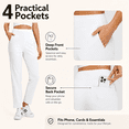 thumbnail image 4 of Feekit Women's Stretch Golf Pants High Waist Ankle Dress Pants Casual Business Travel Work Pants with 4 Pockets, 4 of 8
