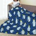 thumbnail image 6 of Pofeuu Beautiful King Penguin Pattern Print Ultra-Soft Micro Fleece Blanket,for Bed Or Sofa,All Season Throw Blankets Flannel Blanket-40"x30", 6 of 7
