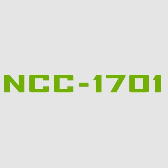 NCC-1701 USS Enterprise Vinyl Decal Sticker UV & Waterproof Bumper Window Laptop Automotive Water Bottle Gift accessories – LIME GREEN 8"