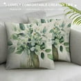 thumbnail image 3 of Creowell  Spring Summer Leaf Pillow Covers Watercolor Eucalyptus Leaves Couch Pillow Cases Sage Green Farmhouse Throw Pillows Home Decor for Living Room Bedroom Bed Cushion Outdoor, 3 of 5