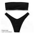thumbnail image 3 of Wosthever Traje de baño elástico de piezas para mujer, ropa de playa sencilla, ropa de baño de ocio para vacaciones de verano Traje de baño Negro Wosthever OD021141-03B, 3 of 6