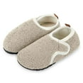 thumbnail image 2 of Deago Womens Mens House Slippers Rubber Sole Indoor Slipper Socks Lightweight Fleece Lined Slip-on Barefoot Slippers, 2 of 9