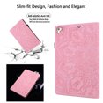thumbnail image 6 of iPad 7th Gen Case, iPad 10.2" 2019 Case, Allytech PU Leather Folio Slim Mandala Embossed Pencil Holder Cards Holder Multi-Angle Stand Shockproof Case Cover for Apple iPad 7th Generation, Pink, 6 of 6