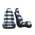 thumbnail image 4 of Car Seat Covers Are Protected From Dust And Spillage And Elastic Straps Are Easy To Install For Easy Car Suv Truck Delivery Slateblue Buffalo Plaid Check Tartan Scotland_2 1, 4 of 8