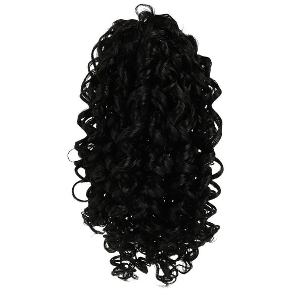 Masteelf  Ponytails Drawstring Women Curly Human Hair Wig Woman Black