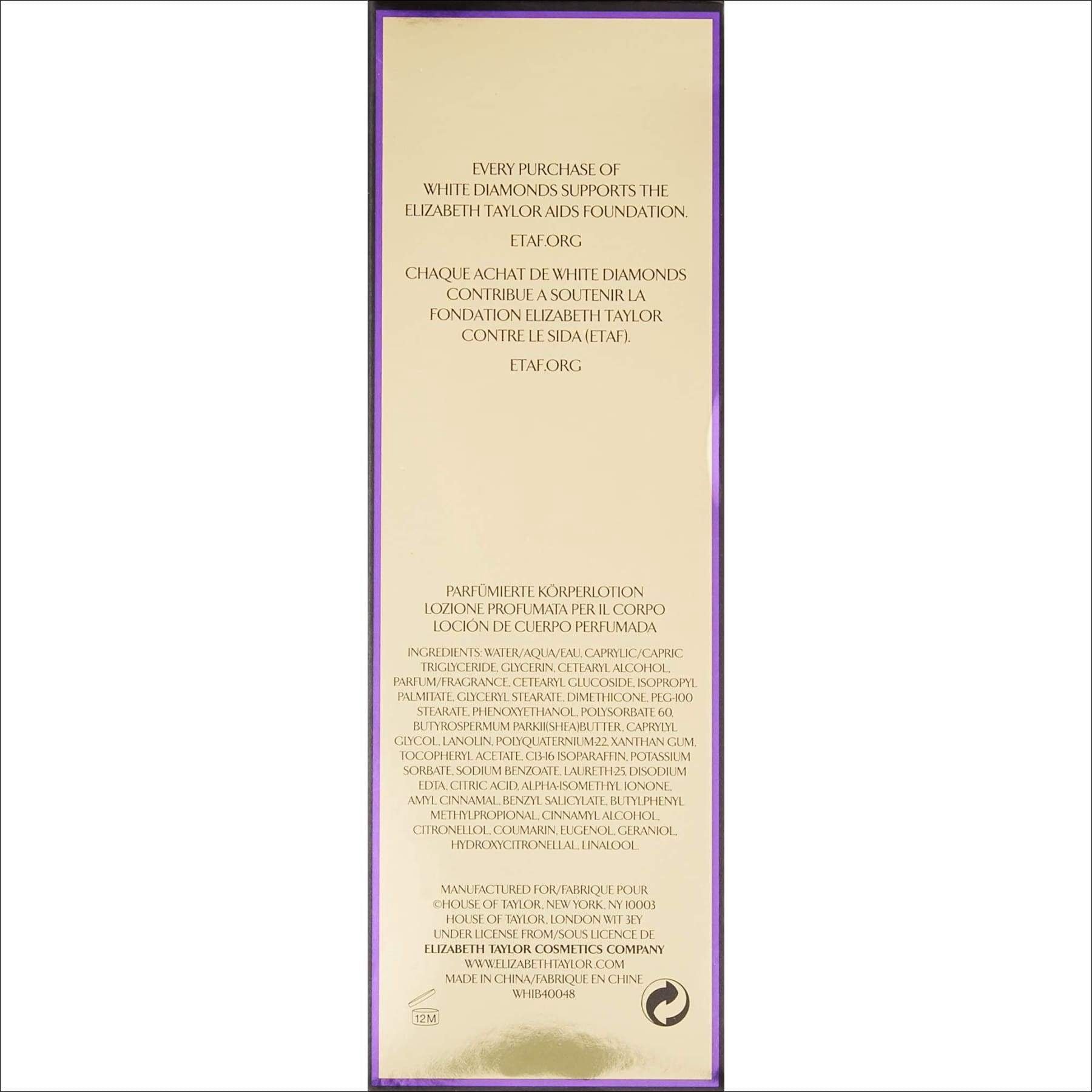 White Diamonds Elizabeth Taylor Perfumed Body Lotion, 6.8-Ounce