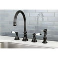 thumbnail image 2 of Kingston Brass Governor 8" Deck Mount Kitchen Faucet with Brass Sprayer, 2 of 4