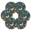 thumbnail image 2 of WOBOGO Peacock Butterfly Coil Coasters Set of 6 Minimalist Cotton Woven 3.94 inch Non-Slip Insulated and Absorbent Home Accessories., 2 of 7