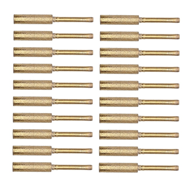 Fdit Chain Saw Stone File,Chainsaw Grinding File,20Pcs Chainsaw Sharpener Burr Grinding Head Rotating File Sharpening Tool Set Kit