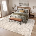 thumbnail image 3 of Garvee 5'x7' Modern Abstract Striped Area Rug Washable Rug, Soft Non Slip Low‑Pile Indoor Carpet for Living Room Bedroom Home Decor, Beige, 3 of 8
