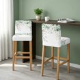 thumbnail image 2 of Eucalyptus Leaves Bar Stool Cover Set of 6, Spring Botanical Pastoral Watercolor Stretch Bar Chair Cover, Removable Washable Pub Counter Stool Chair Slipcover for Kitchen Dining Room Pub Cafe, 2 of 9