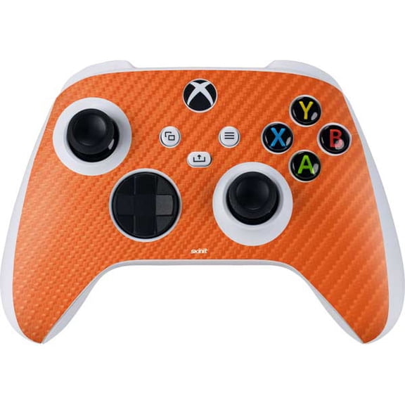 Skinit Orange Carbon Fiber Specialty Texture Material Xbox Series S Controller Skin