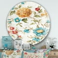 thumbnail image 3 of Designart 'fleurs Dorées' Art Mural Rond en Métal Style Ferme, 3 of 3