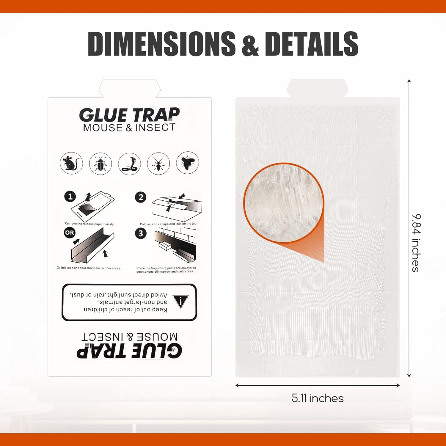 G·PEH Sticky Mouse Traps 36 Pack Mouse Traps Glue Boards Safe and Easy to Use Bug and Pest Control
