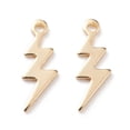 thumbnail image 2 of 200pcs Brass Lightning golden 12x4x0.5mm Hole: 1mm, 2 of 4
