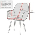 thumbnail image 2 of N/A Velvet Swivel Armrest Curved Back, Home Office Desk Chair Covers, Stretch Wingback Dining Chair Cover Protector, for Vanity Living Room,G,2pack, 2 of 7