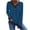 Navy, variant on Fesfesfes Women Flannel Shirt Fashion Casual Long Sleeve Lace Panel Button Solid V-Neck Top Blouse Under $10
