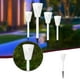 thumbnail image 1 of Luces de camino al aire libre 3 Pack | Farolas LED con energía solar | 7-Cambio de color y modos de blanco | Ahorro de energía | IP65 resistente a la intemperie | Fácil instalación | ABS Acero, 1 of 9