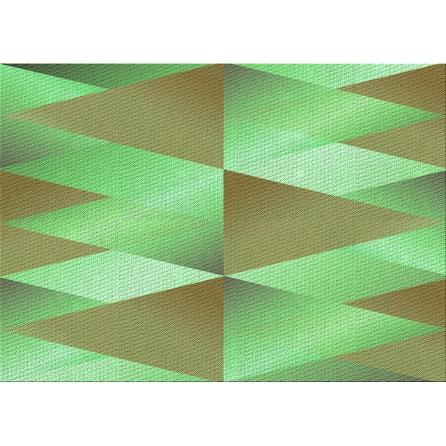 Ahgly Company Tapis d'Intérieur Rectangulaire Transitionnel Vert Oignon Vert Lavable à la Machine, 2 Pieds x 3 Pieds