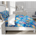 thumbnail image 4 of DOJLIO Firework-Shaped Leaf Bedspread Cover Full Size Red Maple Leaves Comforter Cover Set Blue Leaf Decorative Bedding Sets Quilt Cover Trendy Art Style No Comforter, 4 of 5