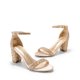 thumbnail image 5 of Sandalias de Tacón Bajo Chunky DREAM PAIRS Doradas con Piedras Brillantes, 5 of 7