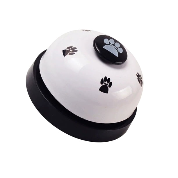 Methold Juguetes interactivos, accesorios para cachorros multiusos multicolores, campana de cena, anillo de huella de tamaño compacto, sin rebabas, Suministros para perros Blanco negro Methold PT004192-01