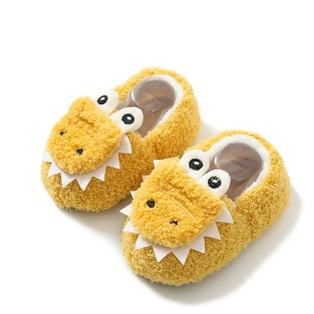 

Quealent Baby Booties Infant Baby Boys Girls Cozy Fleece Booties Winter Newborn Non Skid Soft Sole Shoes Winter Socks Toddler First Walkers Warm Shoes Yellow 12 Months