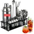 thumbnail image 1 of Garselay 25 Pcs Cocktail Bartender Kit,Shaker Cocktail de Acero Inoxidable de 750ml,Coctelera Kit con Soporte de Acr&iacute;lico y Folleto de Recetas de C&oacute;ctel,Herramientas Profesionale, 1 of 7